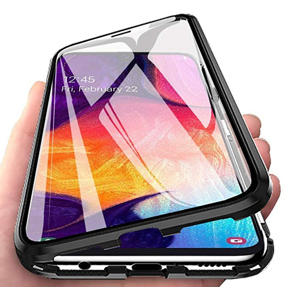 Bakeey Magnetic Adsorption Metal Bumper & Double-sided Tempered Glass Full Body Protective Case for Samsung Galaxy A70 2019