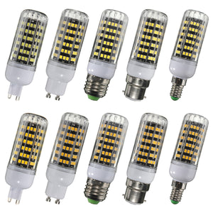 E14 E27 B22 G9 G10 10W 123 SMD 2835 LED Cover Corn Light Lamp Bulb AC 220V