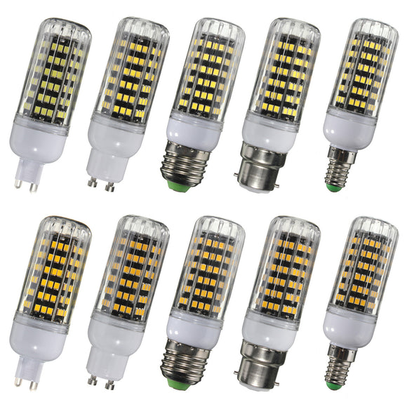 E14 E27 B22 G9 G10 10W 123 SMD 2835 LED Cover Corn Light Lamp Bulb AC 220V