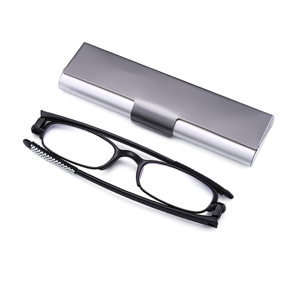 SHUAIDI TR90 Black Frame Reading Glasses Super Light Folding Anti-Fatigue Presbyopic Glasses 108