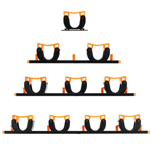 4 Position Mop and Broom Holder with 5 Hooks Multifunctional Mop Holder Tools Kit