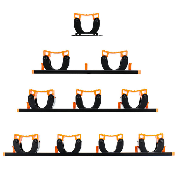 4 Position Mop and Broom Holder with 5 Hooks Multifunctional Mop Holder Tools Kit
