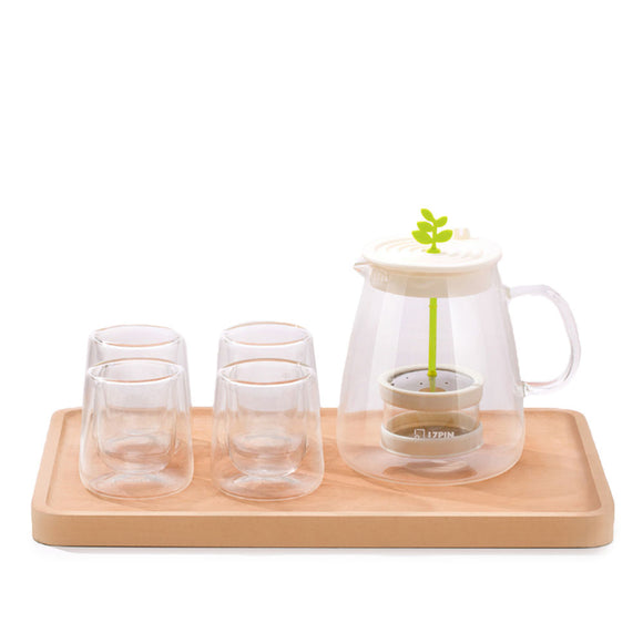 XIAOMI 17PIN Tea Pot Set Borosilicate Glass Teapot Set With 304 Stainless Steel Infuser Strainer Heat Resistant Loose Leaf Tea Pot Tool Kettle Set