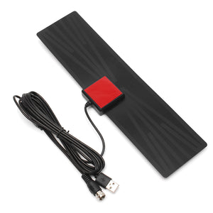 Amplified Indoor HD TV Antenna Black for Power UHF VHF FM Digital TV 40 Miles