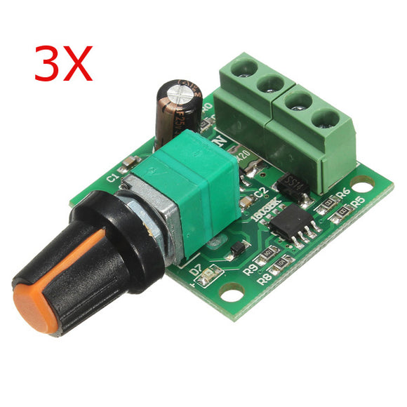 3Pcs Low Voltage DC 1.8V 3V 5V 6V 12V 2A Motor Speed Controller PWM 1803B