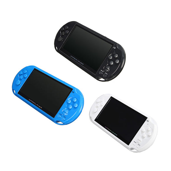 X9-S Rechargeable 5.0 inch 8G Handheld Retro Game Console Video MP3 Player Camera