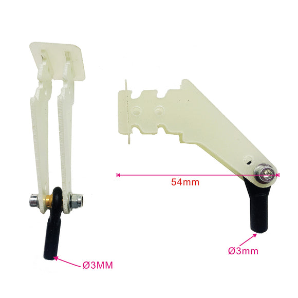 2pcs Angle Rudder Rocker Arm With Adjustable Nylon Ball Head for RC Airplane Fixed-wing