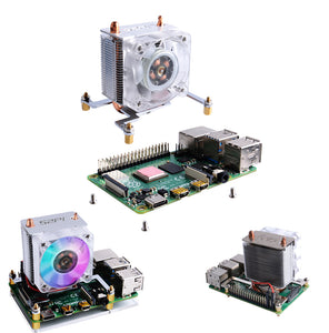 ICE-Tower CPU Cooling Fan V2.0 Super Heat Dissipation Different Colors LEDs for Raspberry Pi 3B+/4B