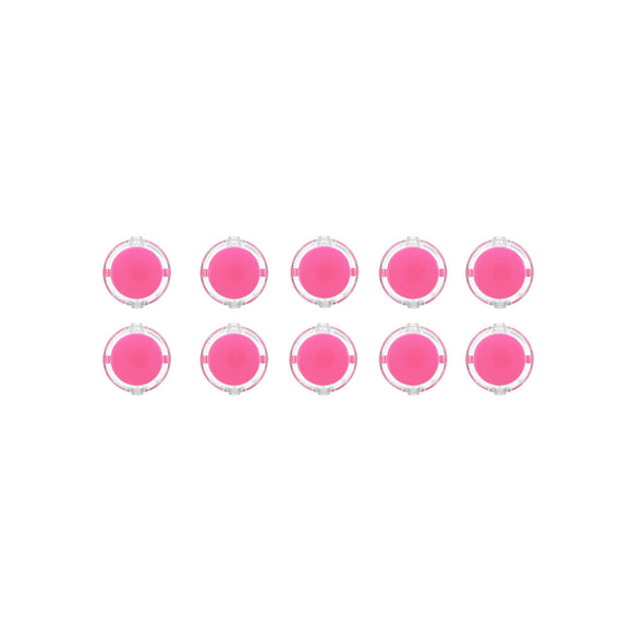10Pcs Pink Transparent 30MM Card Button Crystal Small Circular Arcade Game Push Button Switch