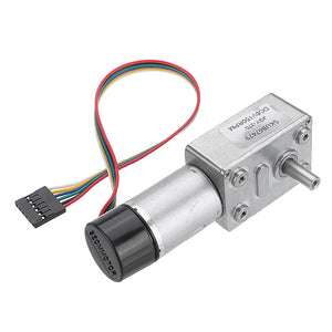 Machifit JGY-370 DC 6V Reduction Gear Turbine Motor Worm Self-locking Encoder Motor Signal Feedback