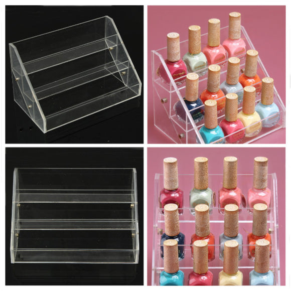 3 Tiers Acrylic Nail Polish Display Stand Cosmetic Container