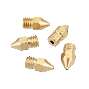 5PCS 1.75mm/1.0mm Copper MK8 Thread Extruder Nozzle For 3D Printer