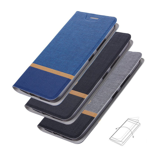 Bakeey Flip Cloth Pattern PU Leather Card Holder Full Body Protective Case for Huawei Mate 20