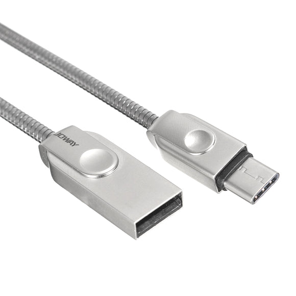 JOWAY TC07 2A Type-C Spring Wire Electroplate Cable 1.2m For Samsung S8 Xiaomi mi5 mi6 Huawei M10