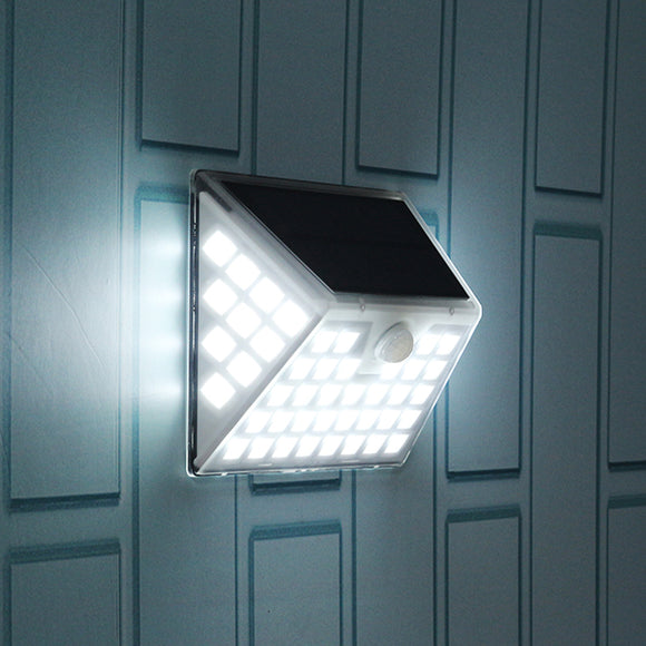 Solar Powered 53LED  PIR Motion Sensor Wall Lights Outdoor Waterproof Security Lamp for Garden Path