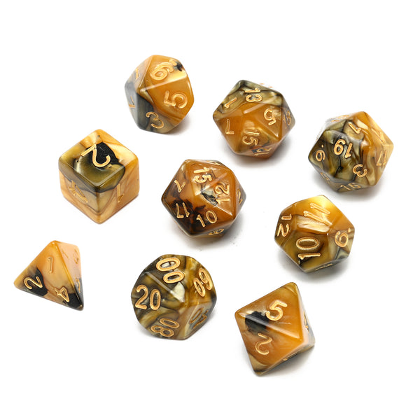 7 Piece Polyhedral Dice Set Multisided Dice With Dice Bag RPG Role Playing Games Gadget