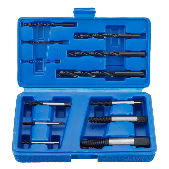 Drillpro 12Pcs Damaged Screw Extractor/ Drill Bit Set Bolt Stud Removal Kit Set with Case
