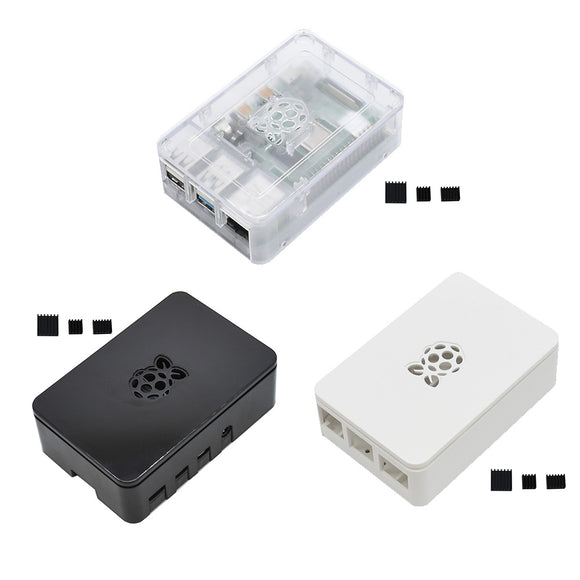 Updated Black/White/Transparent ABS Case V4 Enclosure Box With Heat Sink for Raspberry Pi 4B