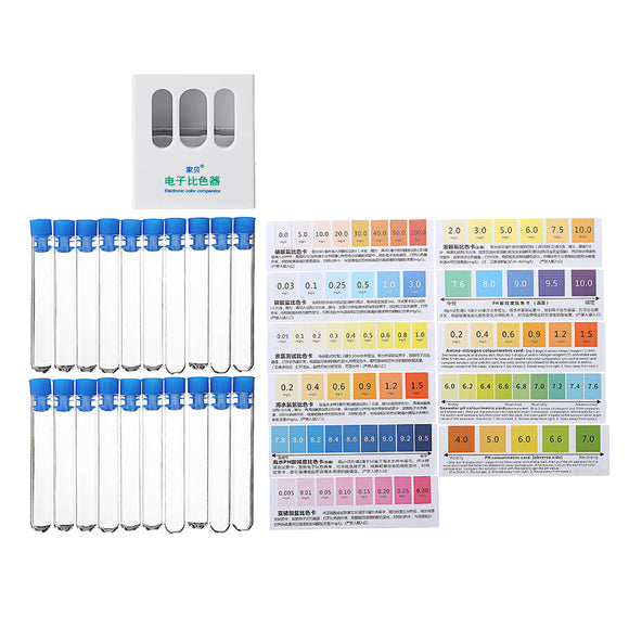 PH Test Electronic Color Comparator Water Quality Analysis Chlorin PH Indicator With Color Chart