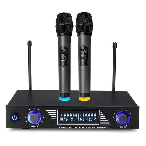 VHF 1 for 2 200-280Mhz 100 db Wireless Microphone Home TV Computer Karaoke Antenna System