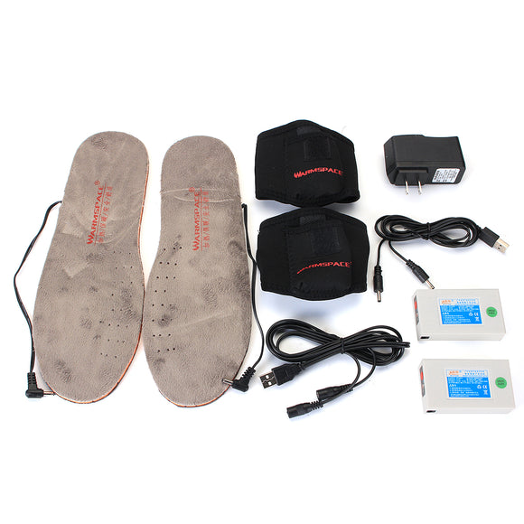 Electric Heated Insole Shoe Mat Thermal Foot Care Warmer W/ 3800mAh Rechargeable Battery