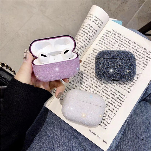 Bakeey Luxury 3D Cute Matte Particles Glitter Bling Sequins Diamond Shockproof Anti-drop Earphone Storage Case for Apple Airpods 3 Airpods Pro 2019
