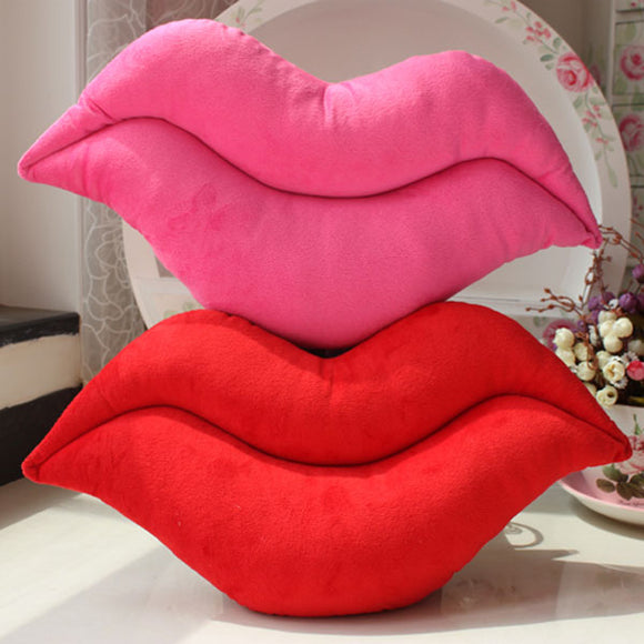 Creative Funny Red Rose Red Lip Throw Pillow Plush Sofa Chair Car Decoration Cushion