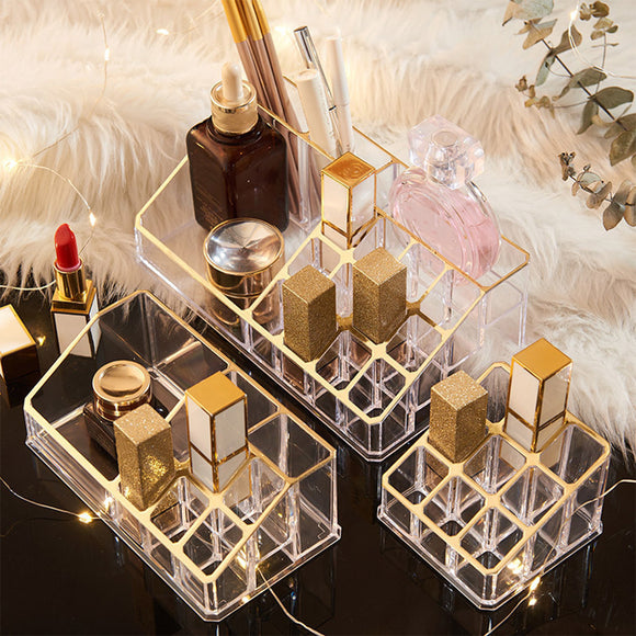 Cosmetic Lipstick Storage Display Box Organizer Makeup Brush Jewelry Holder Case