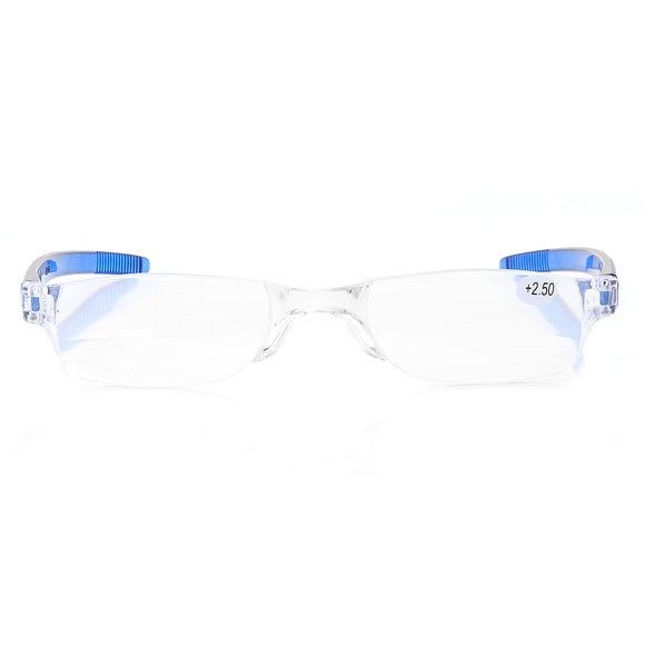 KCASA Light Weight Blue Rimless Resin Magnifying Best Reading Glasses Fatigue Relieve