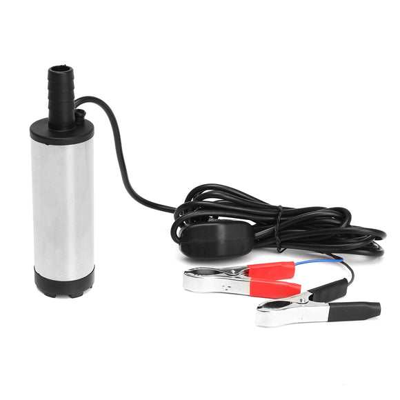 24V 38mm 8700r / min Stainless Steel Silver Electric Submersible Pump Water Diesel