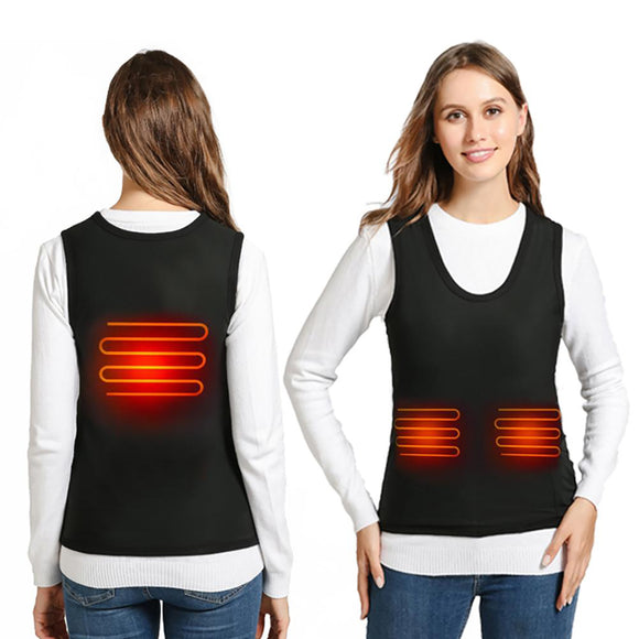 Electric Heated Vest Warm Winter Warm Jacket Men Women Heating Coat Thermal USB 3 Adjustable Temperature Levels