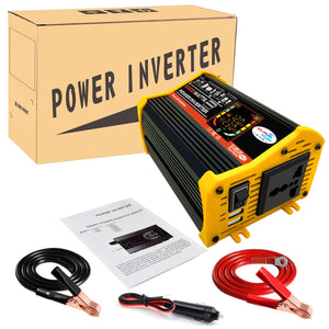 1800W Peak Car Power Inverter 12V-220V/110V Voltage Converter with LCD Display Dual USB 8 Safety Protection