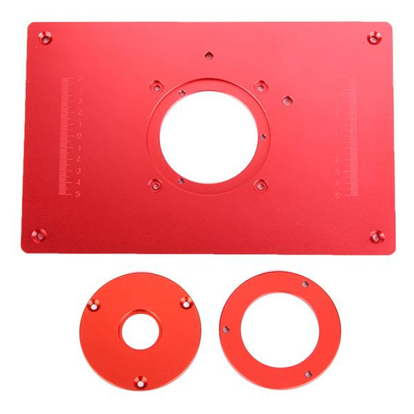 Red 200x300x10mm Aluminum Router Table Insert Plate For Woodworking Engraving Machine