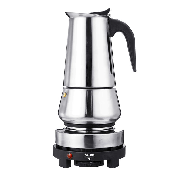 220V 500W 450ml Portable Coffee Espresso Pot Maker & Electric Stove Home Kitchen Tools