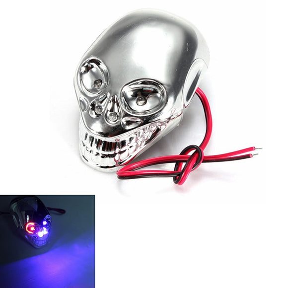 4pcs 12V Motorcycle Decorative Skull LED Flashing Indicator Light