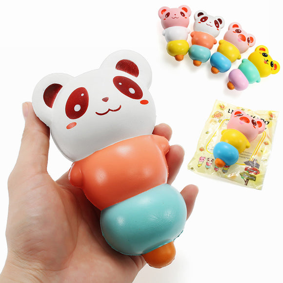 LeiLei Squishy 15cm Pierced Haw Berries Candy Stick Bear Pig Slow Rising With Packaging Gift