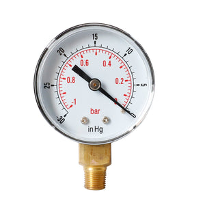 TS-Y50-1-0bar -30/0psi 52mm Dial 1/8 BSPT Pressure Gauge