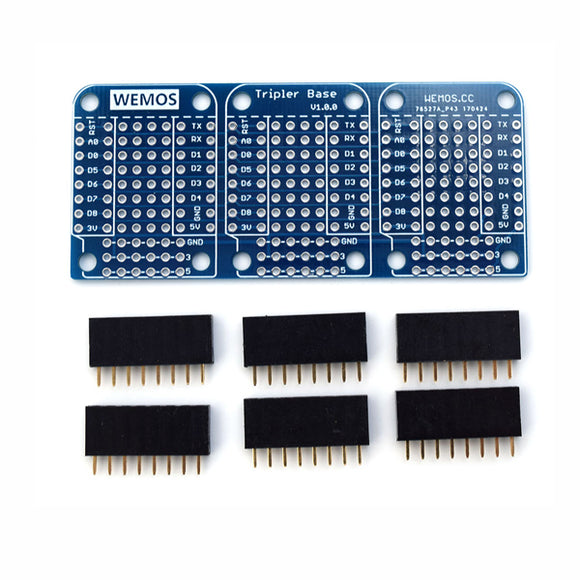 Wemos Tripler Base Socket V1.0.0 For WEMOS D1 Mini