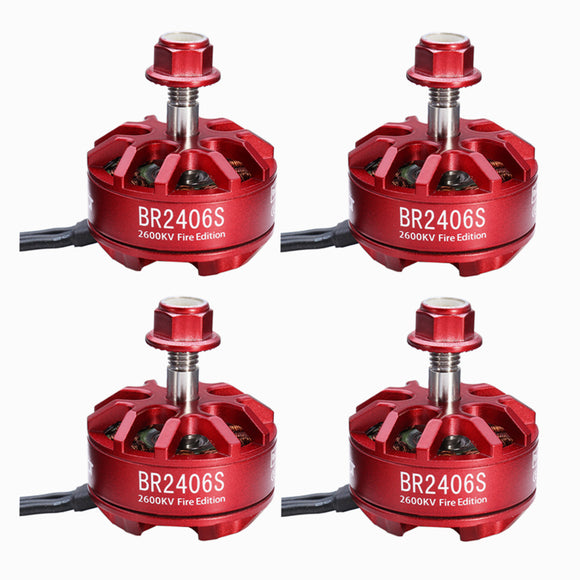 4X Racerstar 2406 BR2406S Fire Edition 2600KV 2-4S Brushless Motor For X220 250 300 for RC Drone FPV Racing