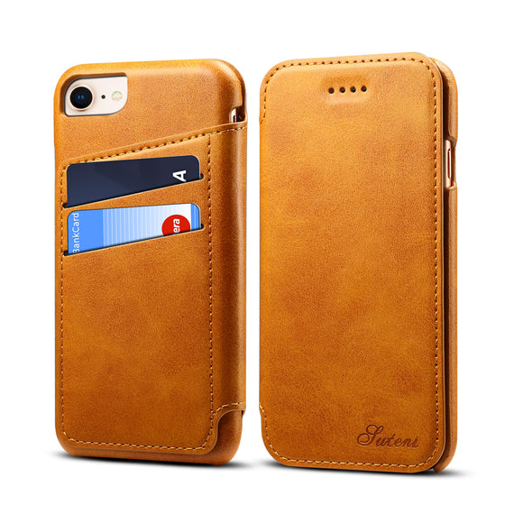 Universal PU leather Card Slots Kickstand Protective Case For iPhone 8/iPhone 7/iPhone 6/iPhone 6s