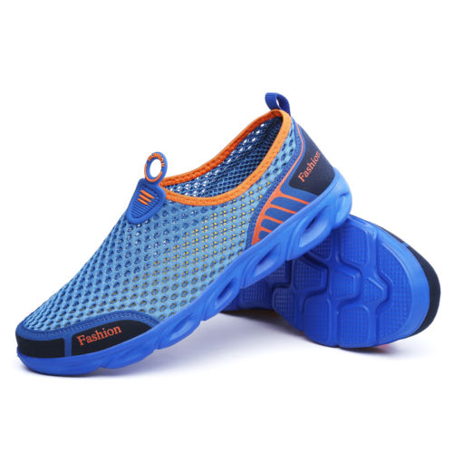 Men Sport Shoes Hiking Water Antiskid Light Hollow Out Casual In Mesh