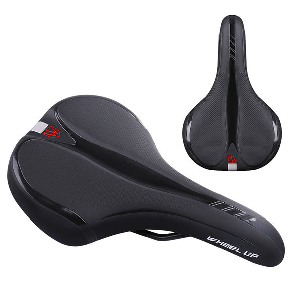 WHEEL UP P005 Reflective Bike Saddle Cycling Hollow Breathable Shock Absorption Seat Cushion