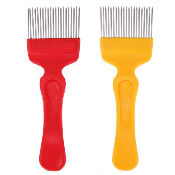 21 Pin Stainless Steel Tines Comb Uncapping Fork Scratcher Bee Beekeeping Honey Tools