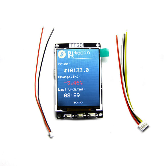 Wemos TTGO BTC Ticker ESP32 Module For Arduino Source Bitcoin Price Ticker Program 4 MB SPI Flash