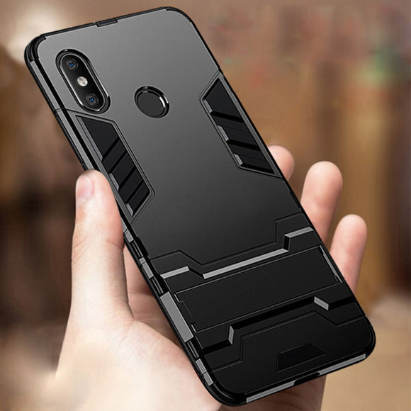 Bakeey Armor Shockproof with Desktop Stand Soft TPU + Hard PC Back Cover Protective Case for Xiaomi Mi8 Mi 8