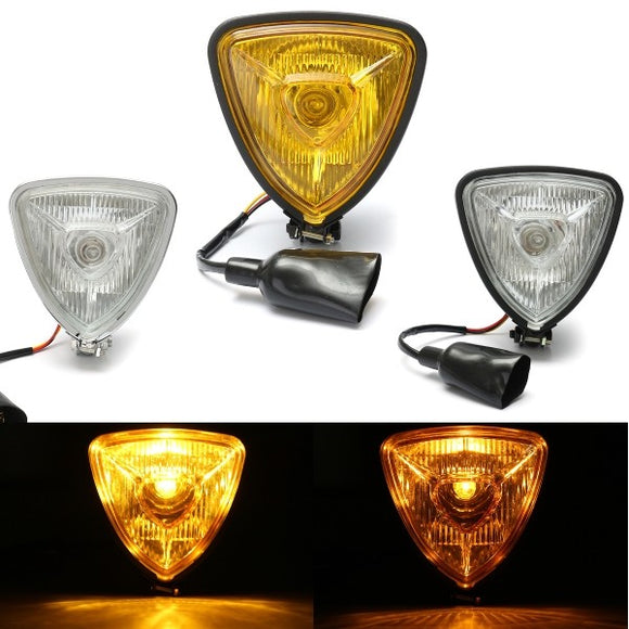 12V H4 35W Motorcycle Triangle Headlight  Hi/Lo Beam For Harley Chopper