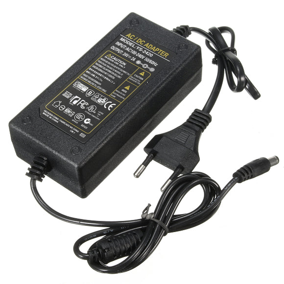 AC/DC 24V 2A Adapter Indoor Power Supply Universial Transformer Indicator Light