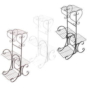 4 TIER Metal Shelves Flower Pot Plant Stand Display Indoor Outdoor Garden Patio Decor