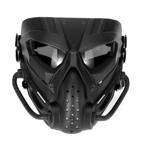 Airsoft Paintball Hunting Mask Tactical Combat Full Face Mask Motorcycle Helmet Mask Motocross Goggle Military War Game Protective Face Mask