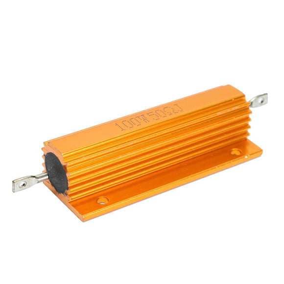 50 Ohm 100W Gold Aluminum Shell Resistance Case Wirewound Resistor